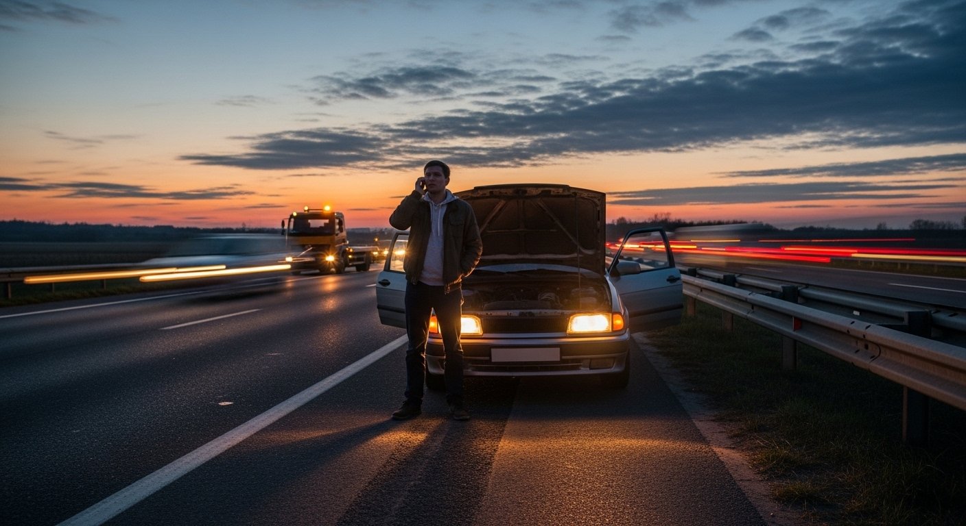 Tow Truck on Interstate 90 Near Chicopee